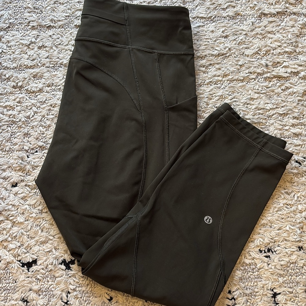 Lululemon Dark Green Pocket Leggings